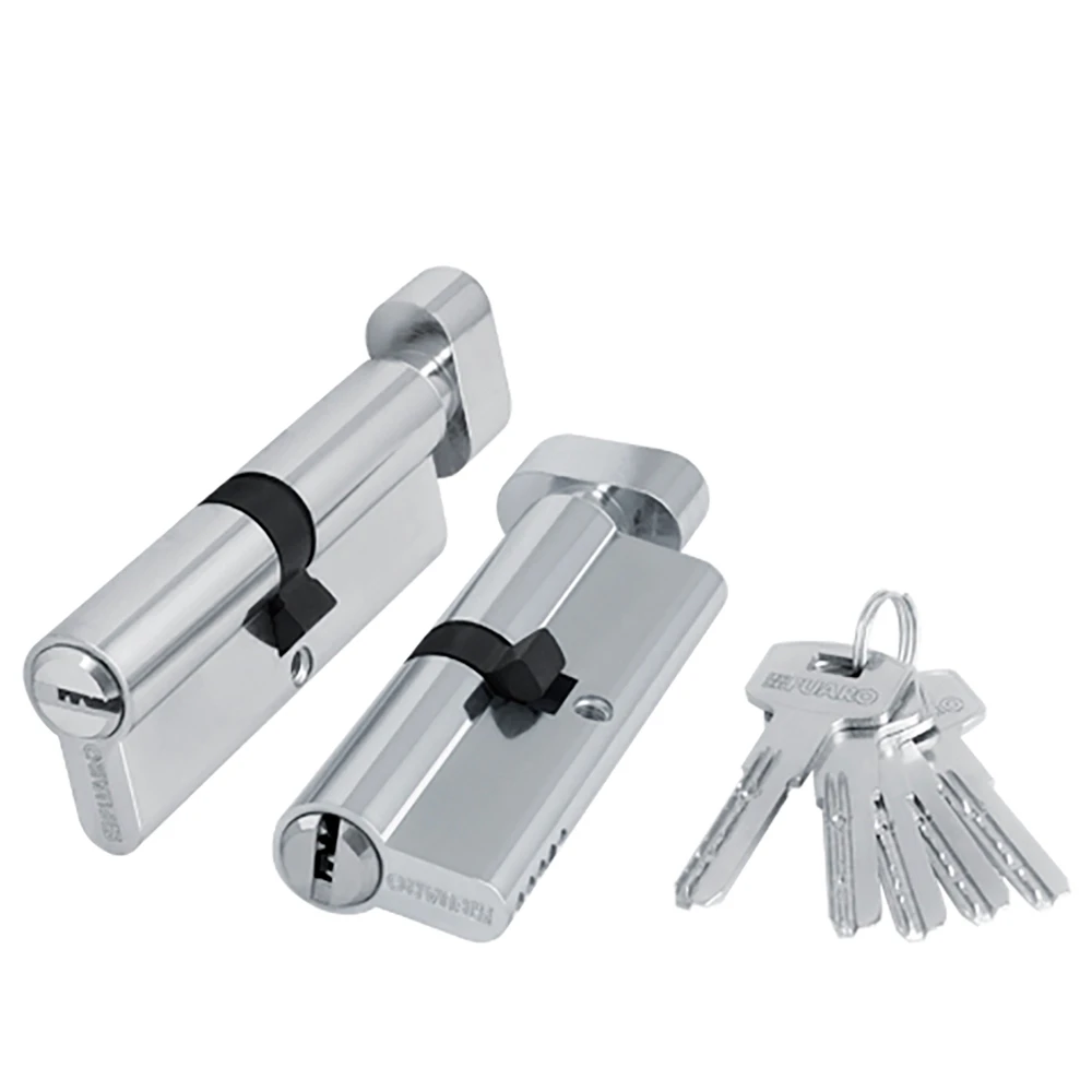 Фото Цилиндровый механизм (200 ZM/90) 2000ZMKnob90(50+10+30) CP хром 5Key с вертушкой