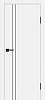 Межкомнатная дверь P-20 AL черный молдинг Белый